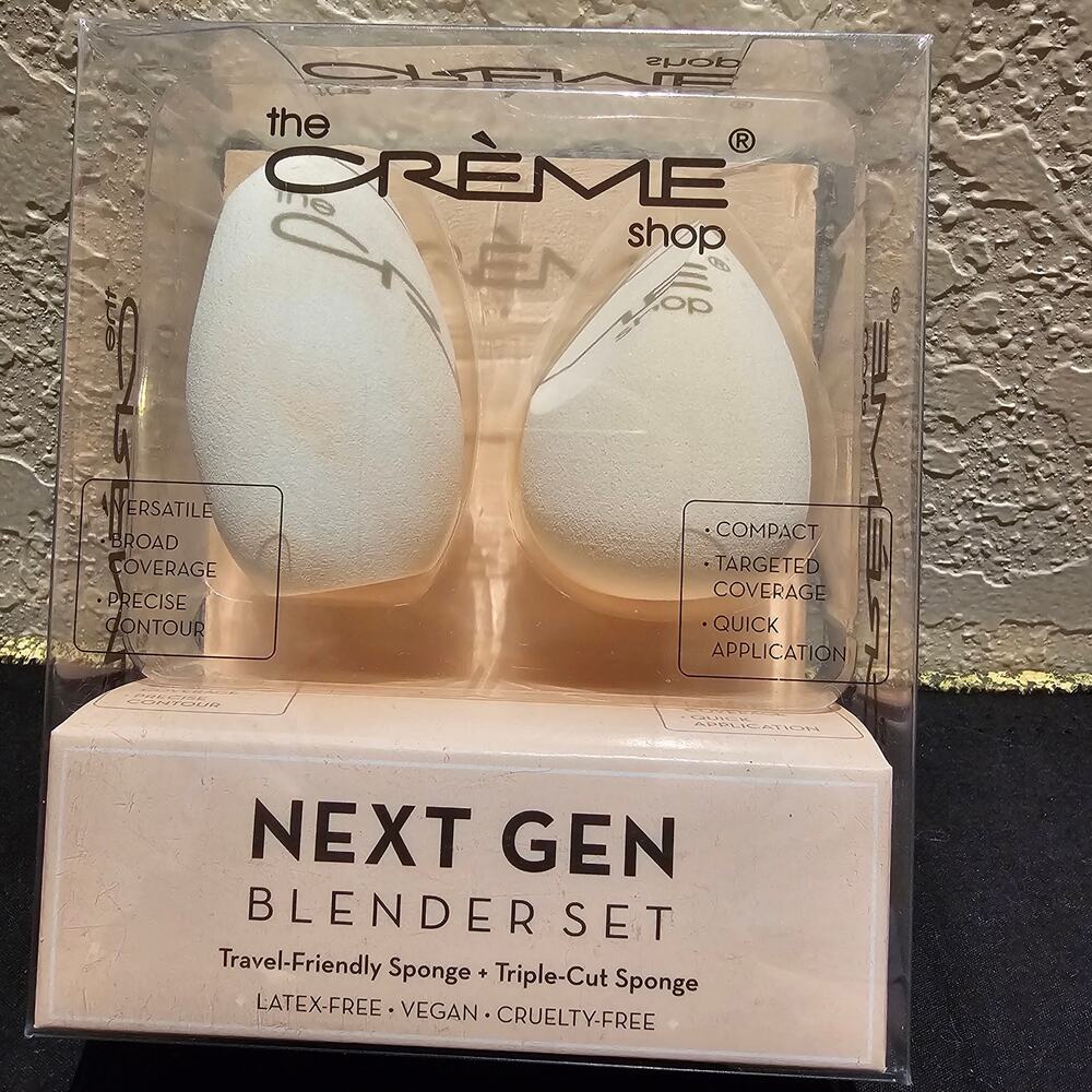 The Crème Shop Beauty Blender Set Next Gen Makeup Sponge Latex Free Vegan - Picture 2 of 4